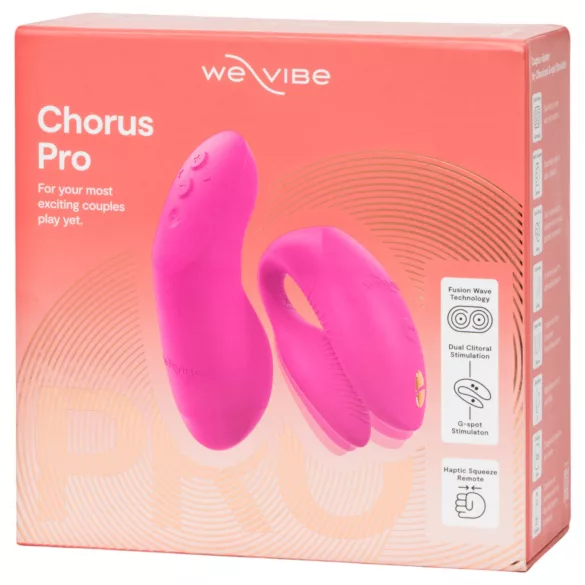 We-Vibe Chorus Pro - App- and remote-controlled couples vibrator (pink)