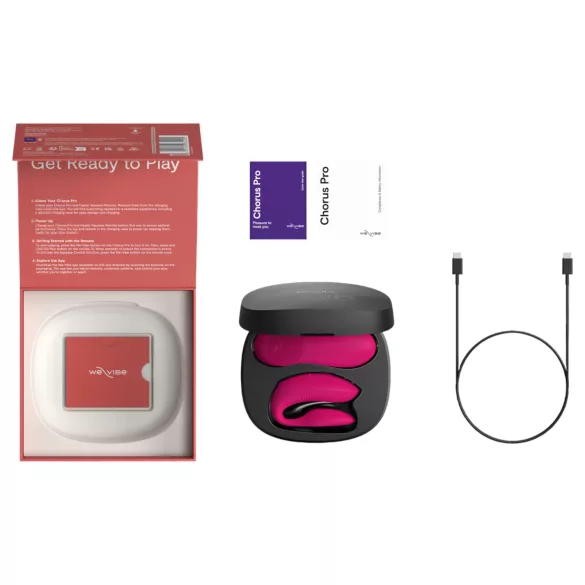 We-Vibe Chorus Pro - App- and remote-controlled couples vibrator (pink)