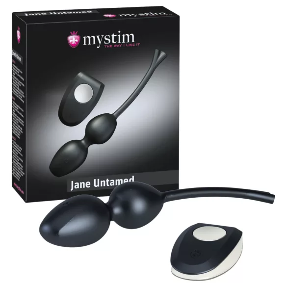 Mystim Jane Untamed - vibrating Ben Wa ball duo (black)