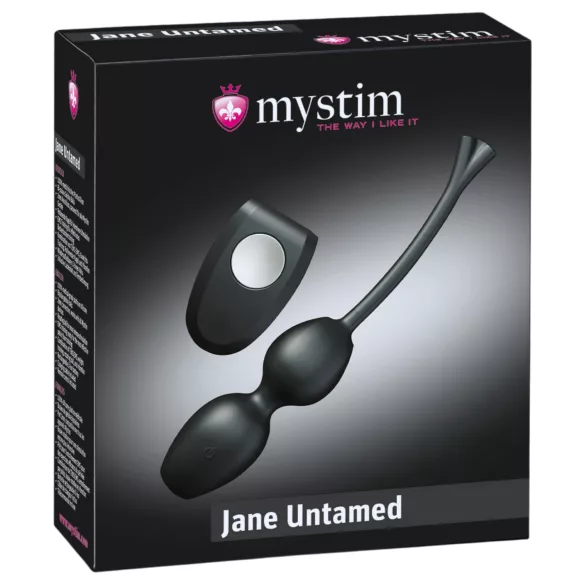 Mystim Jane Untamed - vibrating Ben Wa ball duo (black)