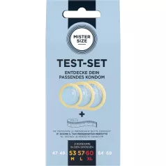   Mister Size Test Set - condom sample pack with measuring tape (3 pcs)