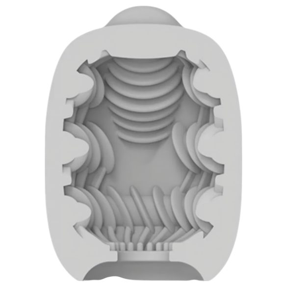 VIBEGGS Ribs Delight - Vibrating Egg Masturbator (White)