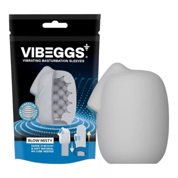 VIBEGGS Blow Misty - vibrating egg masturbator (white)