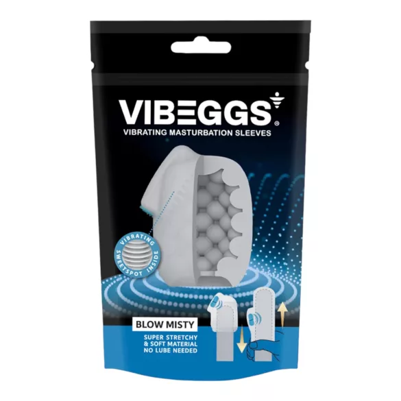 VIBEGGS Blow Misty - vibrating egg masturbator (white)
