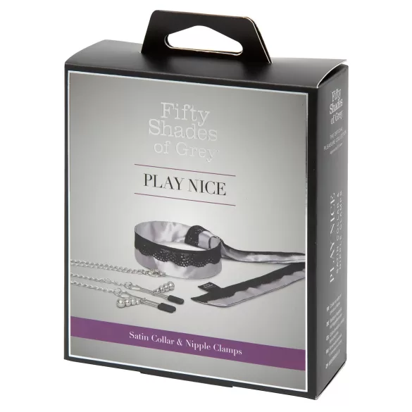 Fifty Shades of Grey - Silver Nipple Clamps with Collar