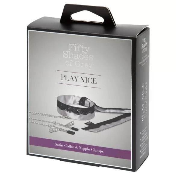 Fifty Shades of Grey - Silver Nipple Clamps with Collar
