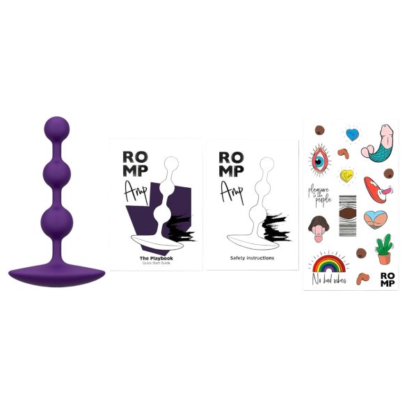 ROMP Amp - Beaded Anal Dildo (Purple)