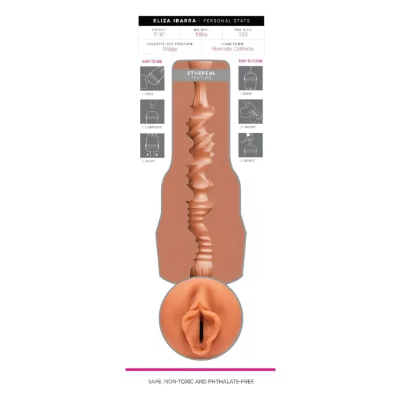 Fleshlight Eliza Ibarra Ethereal - lifelike vagina masturbator (natural)
