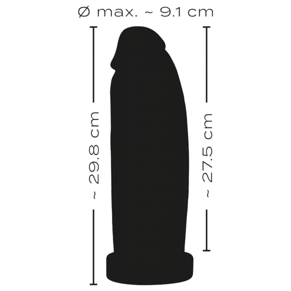 realistixxx Real Giant - giga dildo - 30 cm (black)