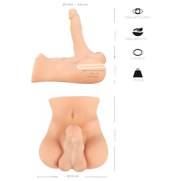 Realistixxx Deluxe Male Torso 02 - Natural