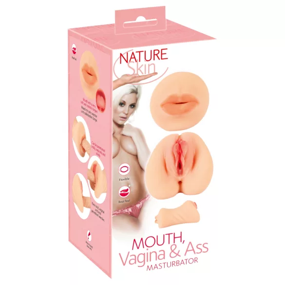 Nature Skin - Vagina & Oral Masturbator (Natural)