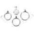 fetish collection - mini penis cage with 3 interchangeable testicle rings (silver)