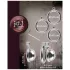 fetish collection - mini penis cage with 3 interchangeable testicle rings (silver)