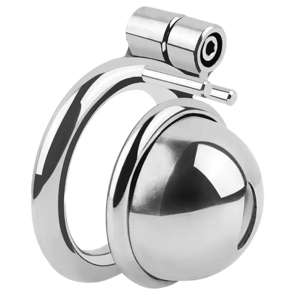 fetish collection - mini penis cage with 3 interchangeable testicle rings (silver)