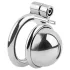 fetish collection - mini penis cage with 3 interchangeable testicle rings (silver)