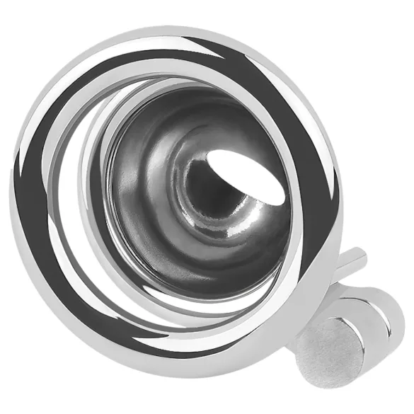 fetish collection - mini penis cage with 3 interchangeable testicle rings (silver)