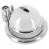 fetish collection - mini penis cage with 3 interchangeable testicle rings (silver)