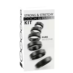You2Toys - Penis and Testicle Ring Set (Black) - 6 pcs
