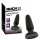 Black Velvets - silicone anal plug with suction cup (black) - S