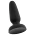 Black Velvets - silicone anal plug with suction cup (black) - S