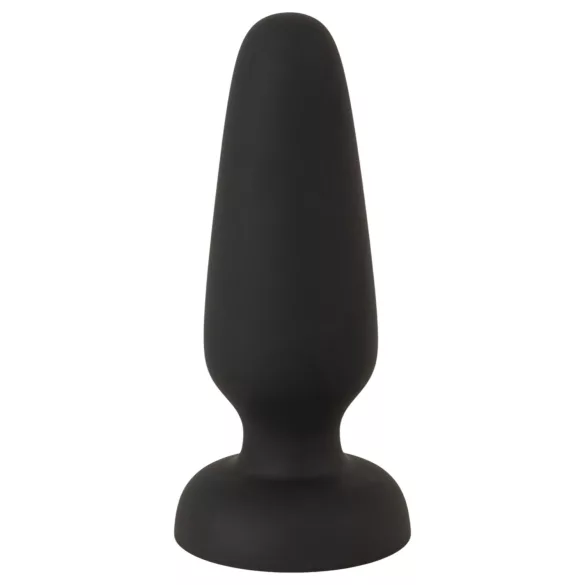 Black Velvets - silicone anal plug with suction cup (black) - S