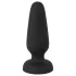 Black Velvets - silicone anal plug with suction cup (black) - S