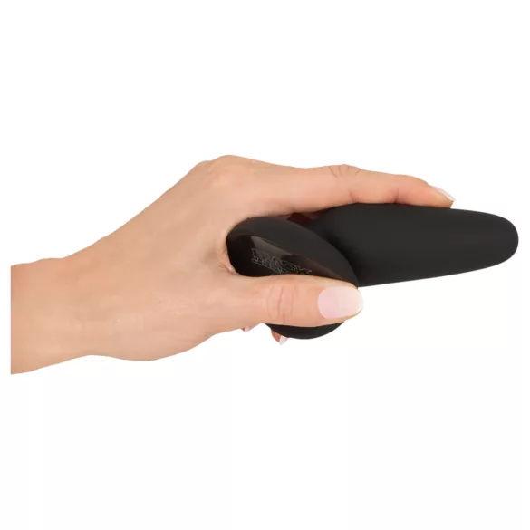 Black Velvets - silicone anal plug with suction cup (black) - S