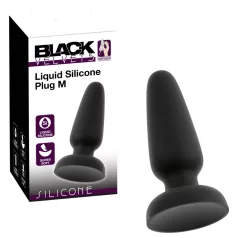   Black Velvets - silicone anal plug with suction cup (black) - M