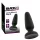 Black Velvets - silicone anal plug with suction cup (black) - M