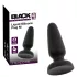 Black Velvets - silicone anal plug with suction cup (black) - M
