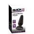 Black Velvets - silicone anal plug with suction cup (black) - M