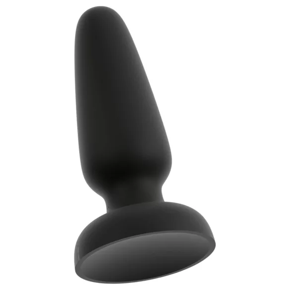 Black Velvets - silicone anal plug with suction cup (black) - M