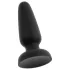 Black Velvets - silicone anal plug with suction cup (black) - M