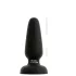 Black Velvets - silicone anal plug with suction cup (black) - M