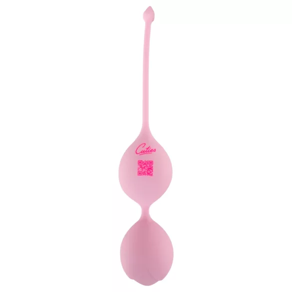 Cuties - double‑ball silicone love balls (pink)