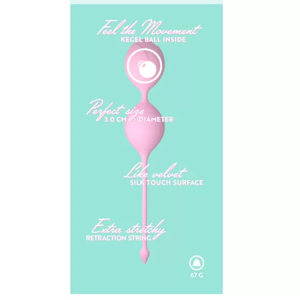 Cuties - double‑ball silicone love balls (pink)