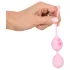 Cuties - double‑ball silicone love balls (pink)