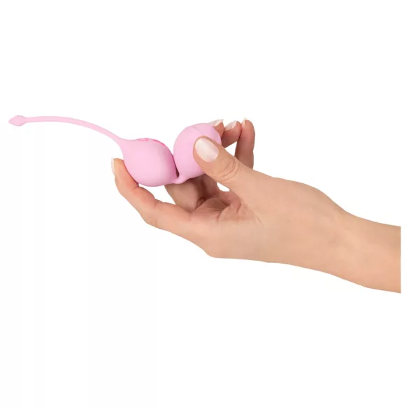 Cuties - double‑ball silicone love balls (pink)