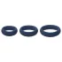 Svakom Triooo - soft silicone penis ring set (blue) - set of 3