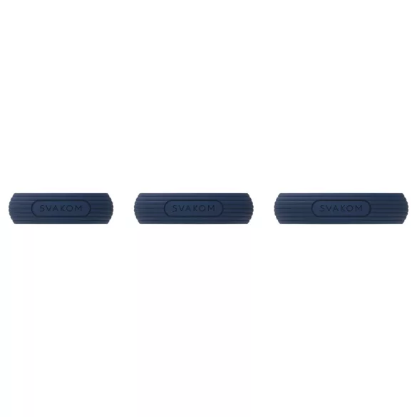 Svakom Triooo - soft silicone penis ring set (blue) - set of 3