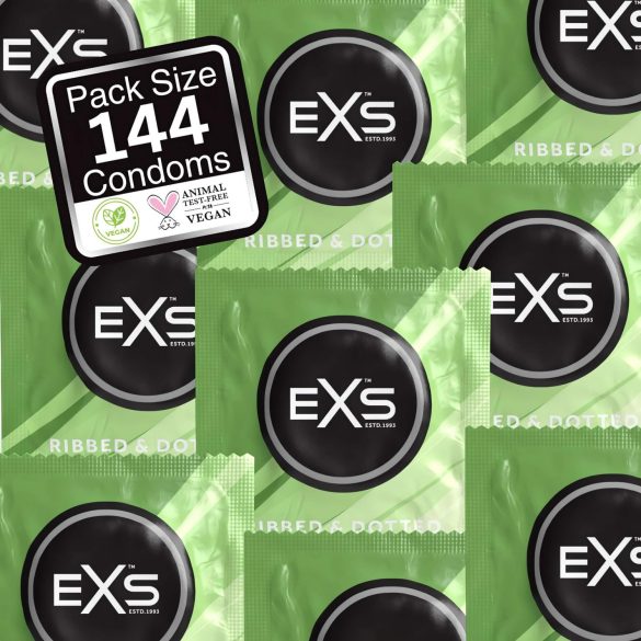 EXS Ribbed, Dotted, and Flared - Textured Condoms (144 Pack)