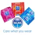 Skins - mixed condoms - dotted, natural, extra thin (4 pcs)