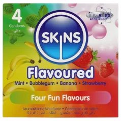   Skins - flavoured condoms - mint, bubble gum, banana, strawberry (4 pcs)