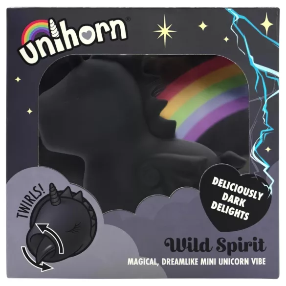 Unihorn Wild Spirit - Rechargeable Unicorn Clitoral Stimulator (Black)