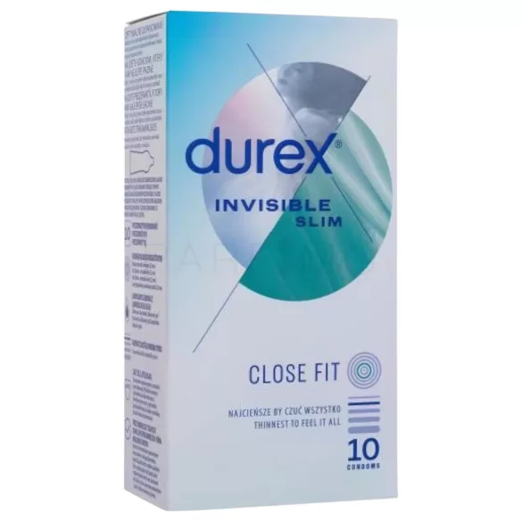 Durex Invisible Slim - Ultra-Thin Condoms (10 pack)