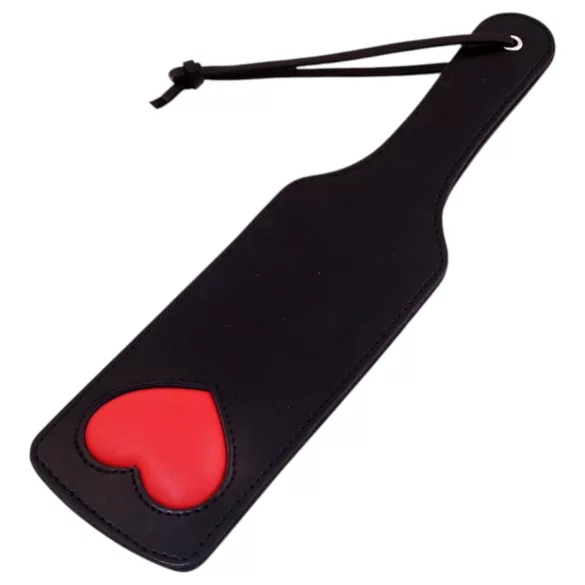 Rouge - Genuine Leather Heart Paddle (Black)