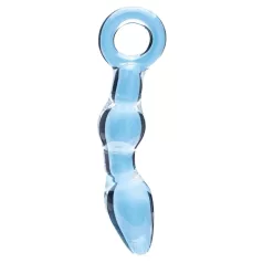 Clarity Utopian Mystique - ribbed glass anal dildo (clear)