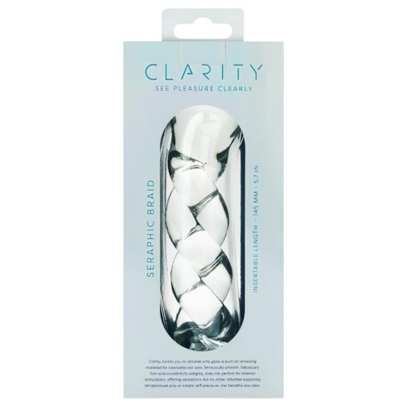 Clarity - Braided Glass Dildo (Clear)
