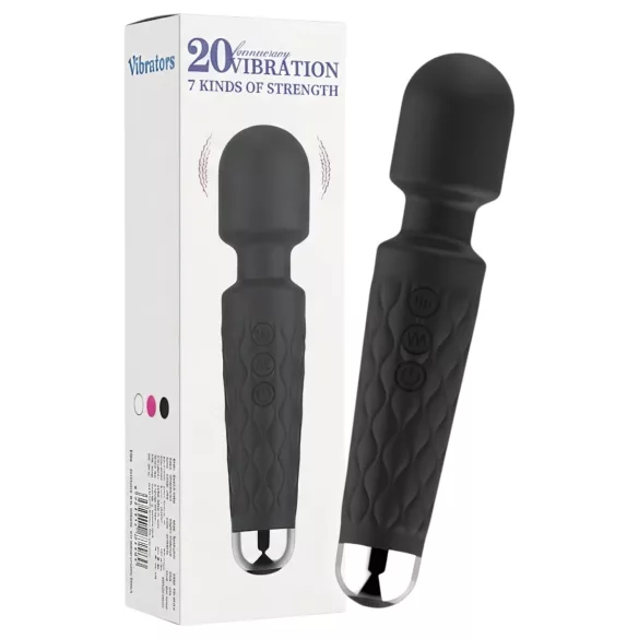 Lonely 20-Function Rechargeable Massaging Vibrator (Black)
