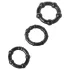 Lonely Stay Hard - Penis Ring Set - Black (3 Pieces)